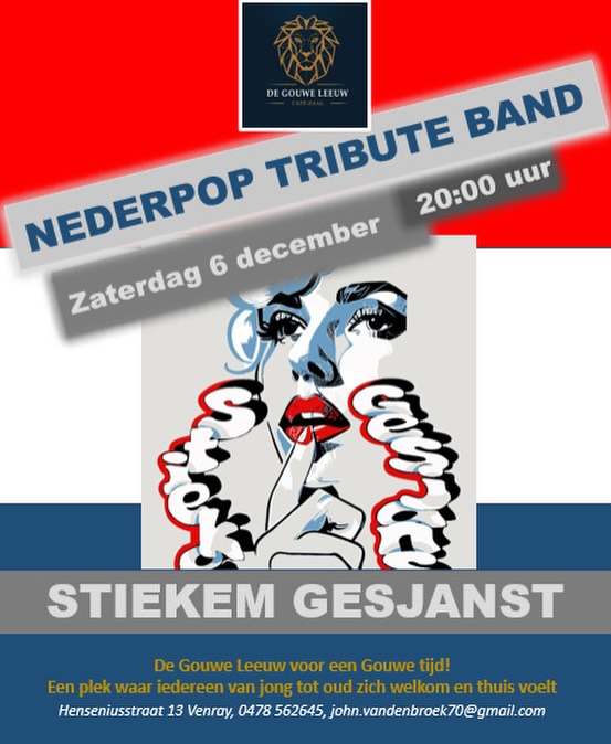 Zaterdag 6 December De Gouwe Leeuw Venray